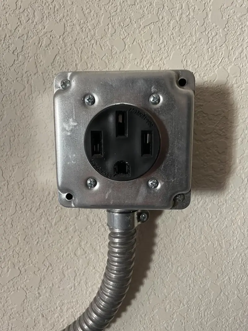 NEMA 14-50 outlet installed for Smart Home Electrical in Arabi